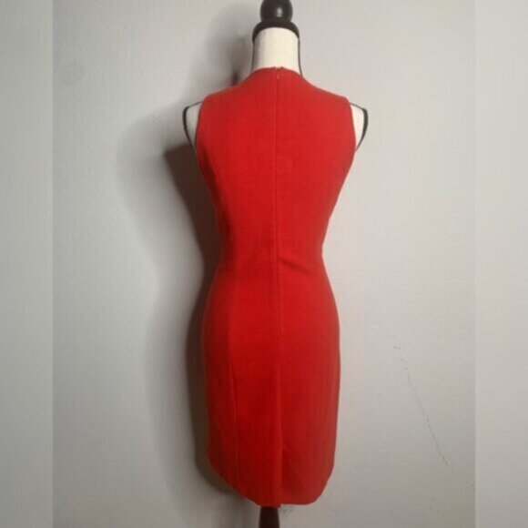 J. McLaughlin Orange Sleeveless Vintage Button Sheath Dress - Picture 4 of 14